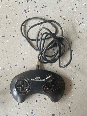 OEM Sega Genesis 3 Button Controller Model 1650 - Black *unTESTED*